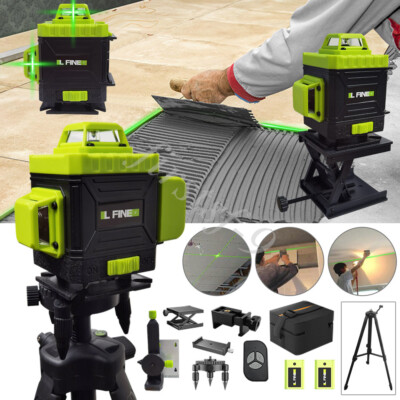 L FINE  360° Rotary 4D Laser Level Self Leveling 16 Lines Cross Measure Tool USA