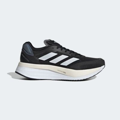 Adidas Adizero Boston 10 Wide Running Black White Sneakers GZ5426 Mens Size