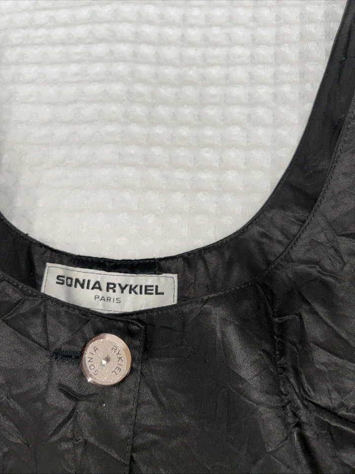 Sonia Rykiel Vintage Three Piece Women’s Black Satin Suit Size 42 - Image 3 of 4