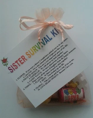 NEEDFULLBITSANDBOBS SISTER Survival Kit Christmas Birthday Keepsake Novelty Gift