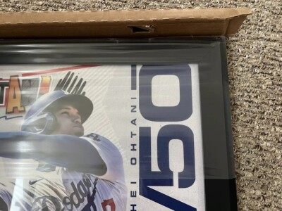 Shohei Ohtani Fanatics Authentic 50/50 Club Frame w/ Game-used