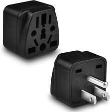 European to US Plug Adapter, 2 Pack UK to US Plug Adapter, Universal to American