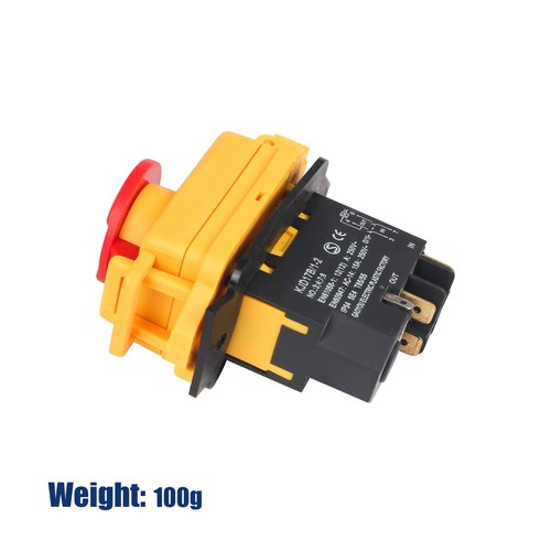 KJD17B/1-2 4 PIN Lathe Emergency stop switch ON-OFF Momentary Reset Push Button - Bild 5 von 5