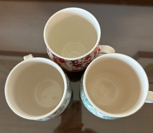 Taza de té de café Anthropologie inicial de cosecha propia floral con monograma letra *ELECCIÓN* - Imagen 4 de 8