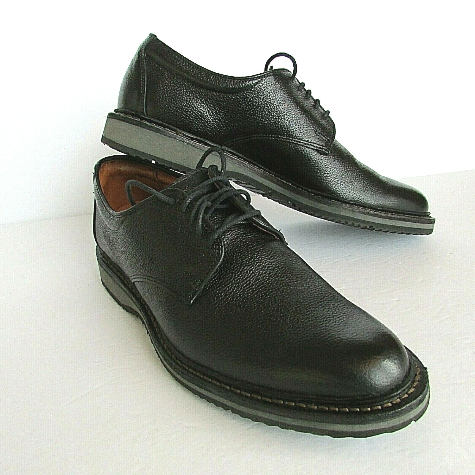 SAOLA Scarpe Oxford Derby Allen Edmonds nere in pelle con ciottoli 8 5D indossate due volte BELLE