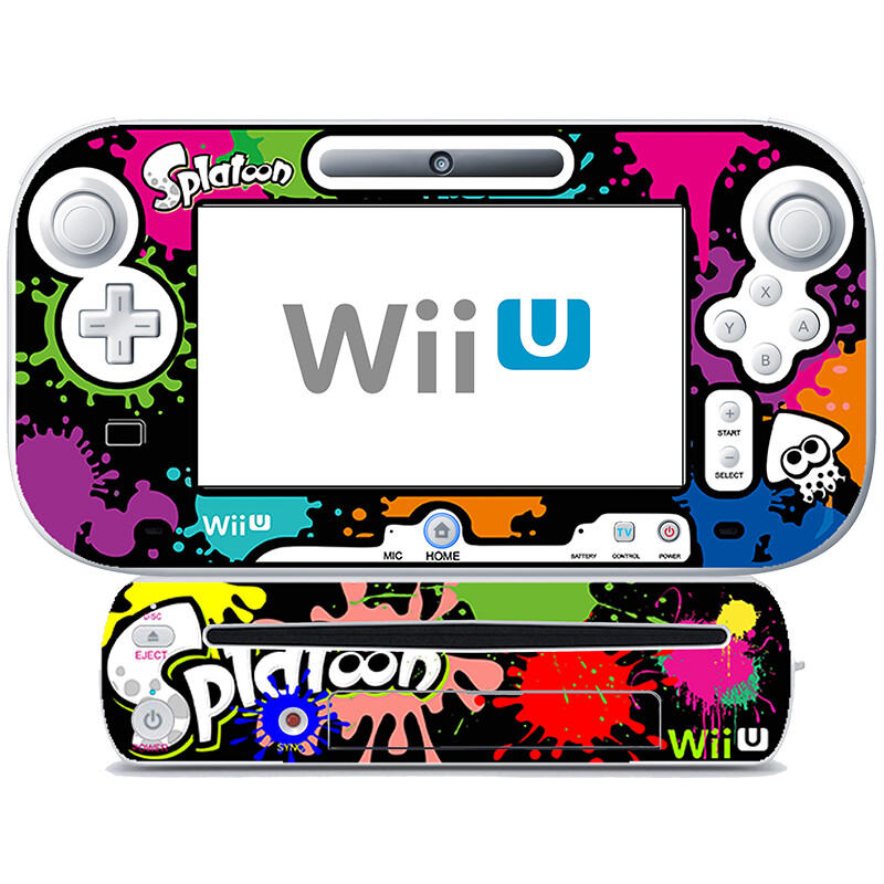 Skin for Nintendo Wii U Console Controller Splatoon Ed Vinyl Skin for Nintendo Wii U Console Controller Splatoon Ed Vinyl