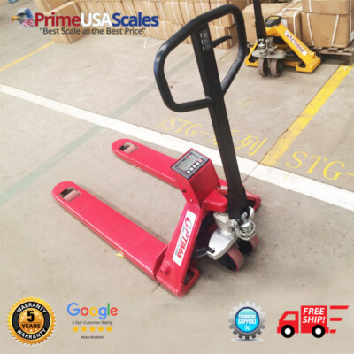 OP-918P-2500 Pallet Jack Scale 2,500 lb with PRINTER 80 Hour Battery Life