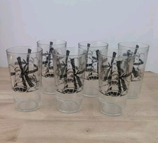 Vintage Windmill Glass Tumblers 6 Glasses