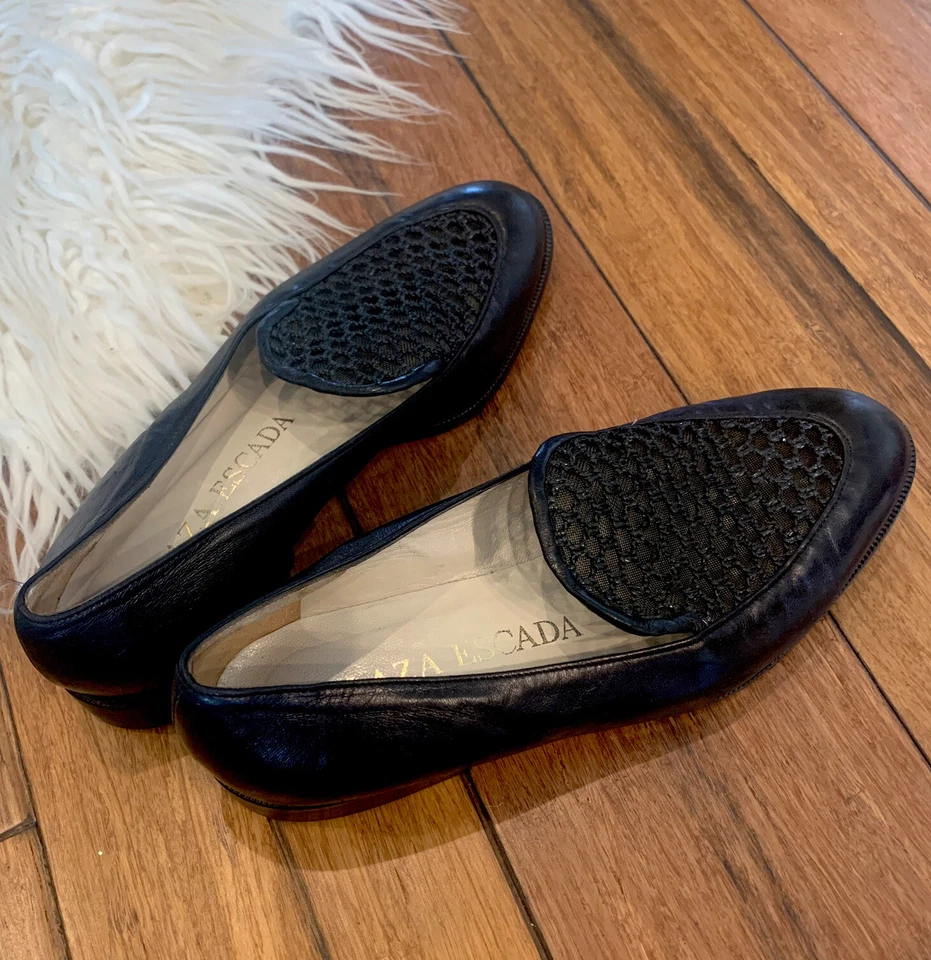 Zapatos mocasines de cuero suave ESCADA the Plaza para mujer 6,B Foto 3 de 4