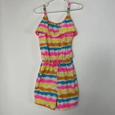 Extremely Me Romper Youth Girls Size 5 / 6 Sleeveless w/ Shorts Colorful Striped