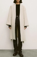 Sold Out £149 Bnwt Zara Premium Manteco Wool Belt Pocket Coat Jacket M Uk 14 16