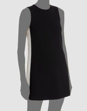 $350 Alice+Olivia Women's Black Coley Contrast Side Panel Sheath Dress Size 2