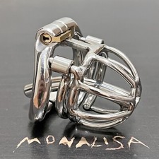 Stainless Steel Male Chastity Device Small Cage Men Metal Tube Locking Belt