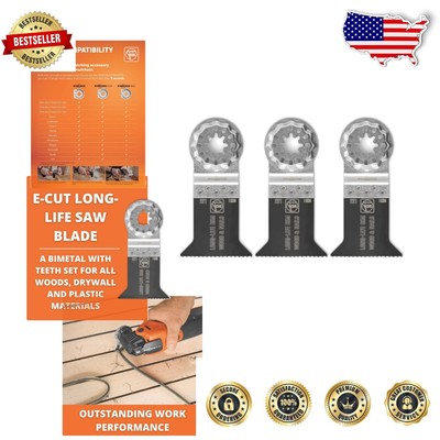 Versatile Bimetal Saw Blades for Efficient Cutting with Starlock Mount, 3-Pack