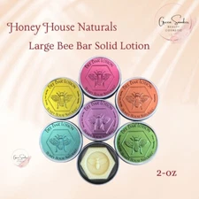 Honey House Naturals, Large Bee Bar Solid Lotion, ( 2 oz )