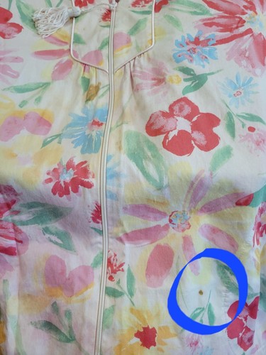 Vintage Floral Cotton Nightgown House Coat Dress Miss Elaine Small *READ - Picture 12 of 12