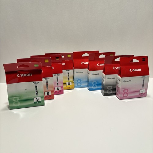 NEW OEM Canon CLI8 8Colors Multi Pack Ink Kit PIXMA Pro9000 Pro9000 Mark II 750845833850 eBay