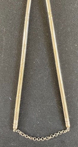 Vintage Chinese Silver Chopsticks with pattern. - 第 2/3 張圖片
