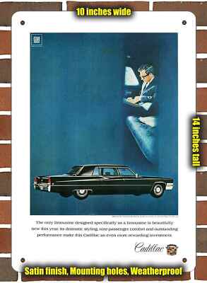 Metal Sign - 1969 Cadillac Fleetwood Seventy-Five - 10x14 inches