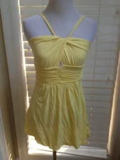 Ella Moss Yellow Modern Cut Blouse Top Size X Small