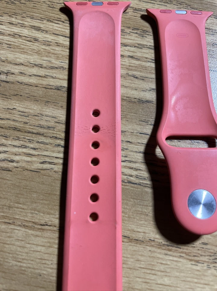Original Apple Watch 5 4 3 2 1 Correa Deportiva "Rosa" 38mm M/L Pin Plateado Foto 4 de 4