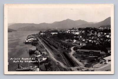Prince Rupert British Columbia RPPC Vintage Wrathalls Photo CPR Railroad 1956
