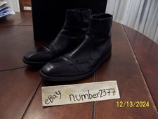 Hugo Boss Mercurio Black Premium Leather Boots US size 11 EU 44 made in Italy