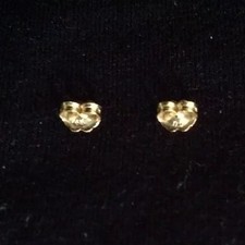 Pair 14K Yellow Gold Heavy Duty Push Back Finding -Friction Post Nut for earring