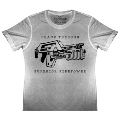 KIDS Aliens Peace Through Superior Firepower Marine Frost T-Shirt Xenomorph M41A