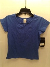 Adidas Stretch Training Shirt Top Juniors Size Medium Blue
