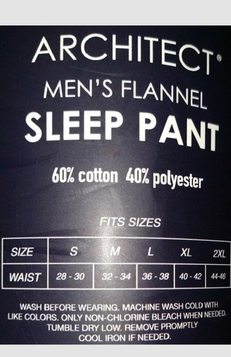 Lot Of 5 Men's/Young Men's Architect Lightweight Flannel Sleep/Lounge Wear Small - Picture 2 of 2