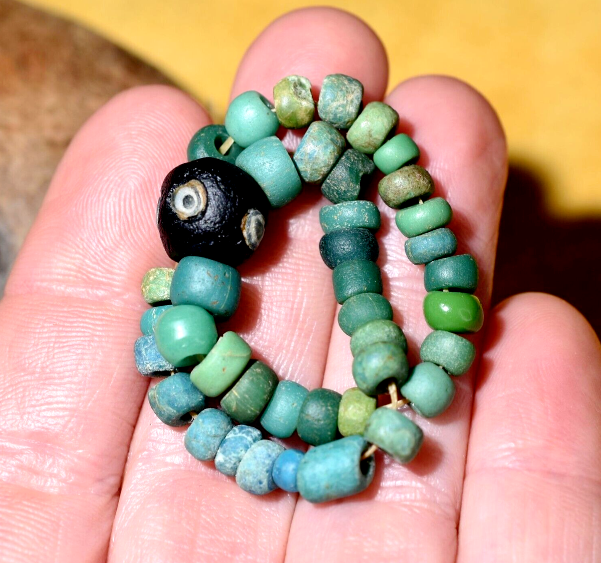 Ancient Glass Excavated Djenne Dig Beads Mali African Trade Circa