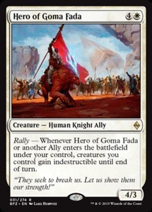 Hero of Goma Fada - Foil x1 - Battle for Zendikar - NM-Mint, English - Battle fo