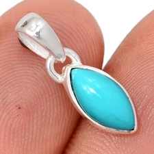 Natural Kingman Turquoise 925 Sterling Silver Pendants Jewelry CP74758