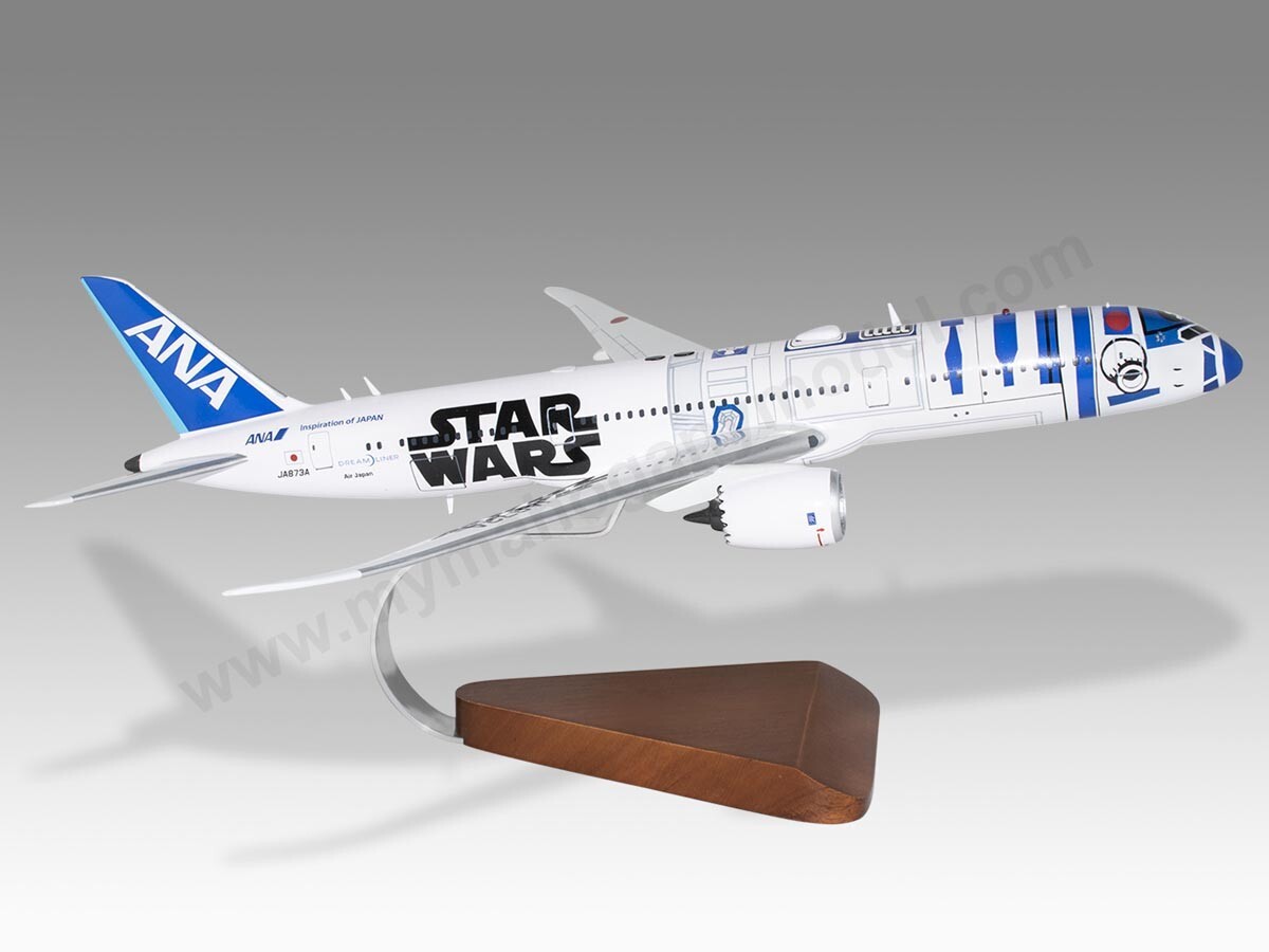 Boeing 787-9 Dreamliner ANA Star Wars Desk Wood Airplane New