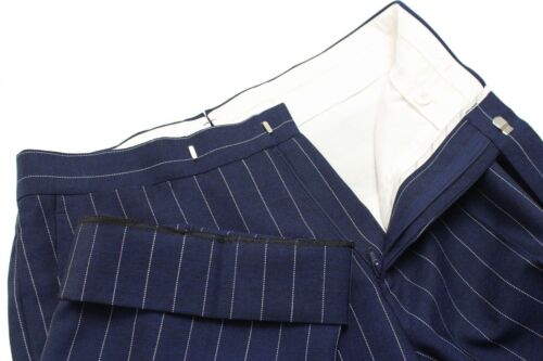 Traje SUITSUPPLY La Spalla / Brescia para hombre Reino Unido 36 lana a rayas azul - Imagen 13 de 14