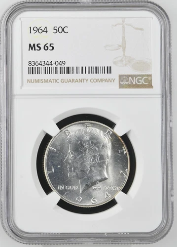 1964  KENNEDY  US Half Dollar,   MS65 by NGC,   a SUPERB looking coin!!!!
