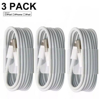 3PK USB-Ladekabel Kabel für Apple iPhone 7 8 X XR 11 12 13 14 Pro Max Großhandel