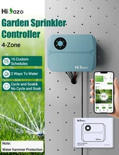 HiOazo  4-Zone Sprinkler Controller WiFi Lawn Irrigation System - No Manual