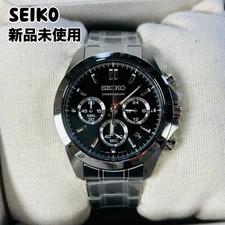  A3Y Seiko Spirit SBTR013 Chronograph Silver Black Dial Men Watch 364 