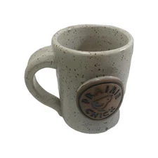 Prairie Chick Stoneware  Coffee Mug Rustic handcrafted 12oz 4" tall