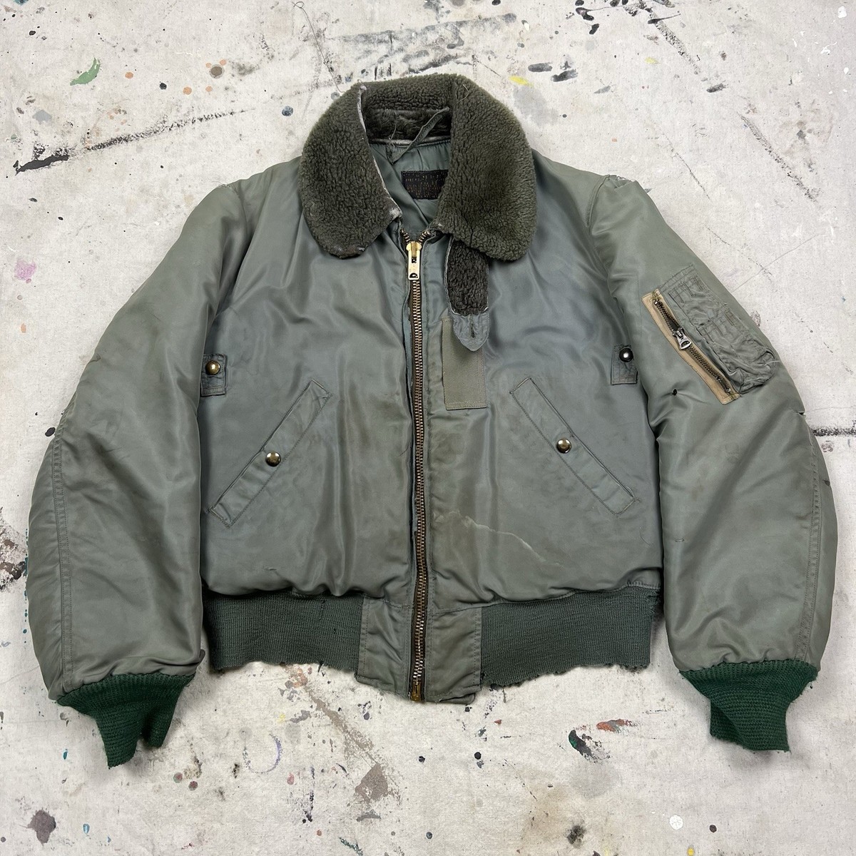 Vintage 50s USAF B-15D Intermediate Flying Bomber Jacket Size 36