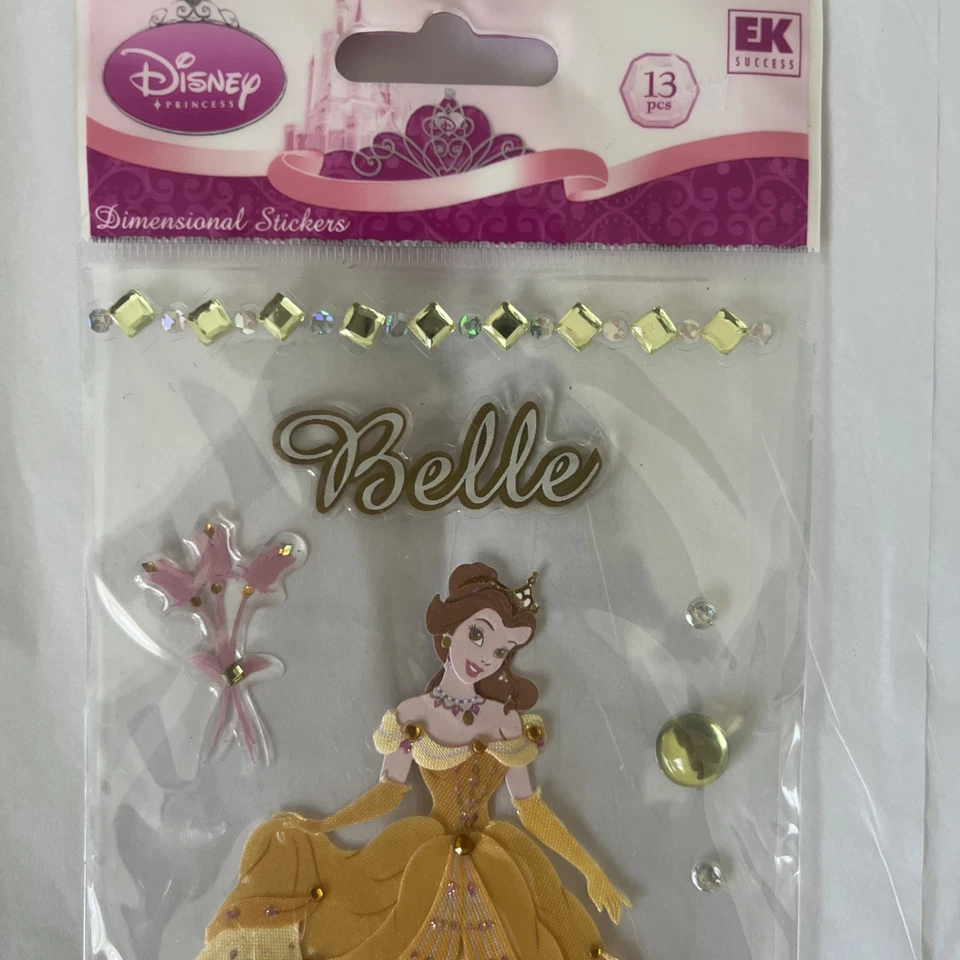 Pegatinas para álbumes de recortes de princesa Bella de Disney con gemas de EK Success Foto 2 de 4