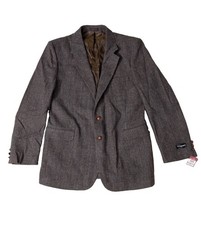 VTG Brookcraft 100 WOOL Tweed Blazer Men s 44 L/Long WITH TAGS Eclectic Grandpa