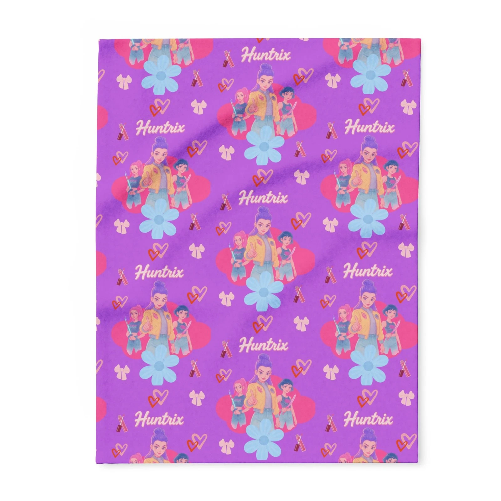 Kids Fleece Blanket for Girls – Huntrix Kpop Demon Hunters Infant Blanket, Kid Gifts