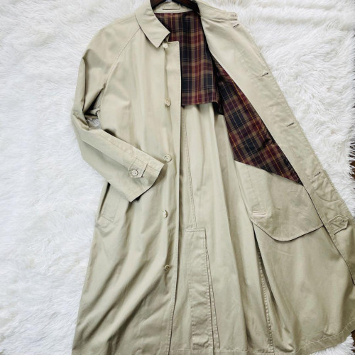 Good Condition] J.Press Balmacaan Coat Check XL Size Beige