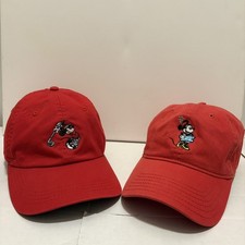 Disney Mickey Golf & Minnie Mouse Embroidered Strap Back Hats Adjustable VTG