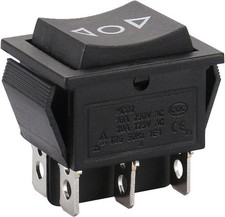 DPDT Momentary Rocker Switch ON -Off- ON 6-Pin 3 Position Snap-in Toggle