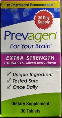 AUTHENTIC!!! PREVAGEN EXTRA STRENGTH CHEWABLE BRAIN HEALTH SUPPLEMENT 30 TABLETS
