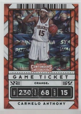 2020 Contenders Draft Picks Game Ticket Green Explosion Carmelo Anthony HOF 0w8